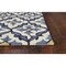 Homeroots 3 ft. 3 in. x 5 ft. 3 in. UV-Treated Polypropylene Ivory & Blue Area Rug 353834 - alternate 3